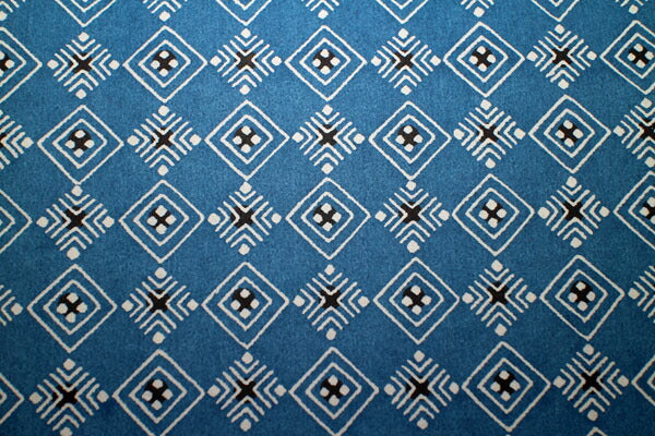 Yuzen Paper Katazome Blue squares A51