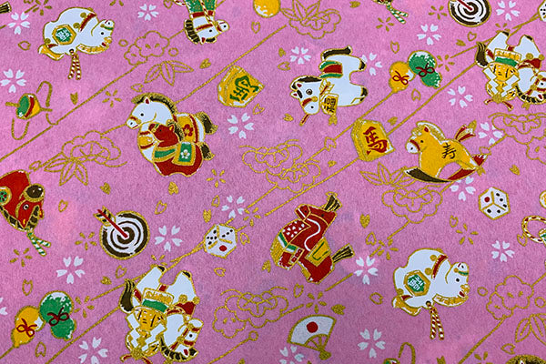 Yuzen Paper Year of Horse 2026 Pink