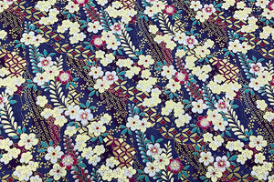 Yuzen Paper Flower on Purple 3-25