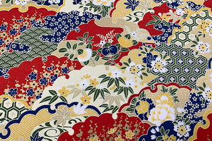 Yuzen Paper Snow Flake Red Yellow 8545