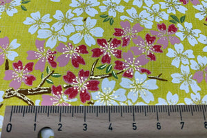 Yuzen Paper Sakura on Yellow KA10348