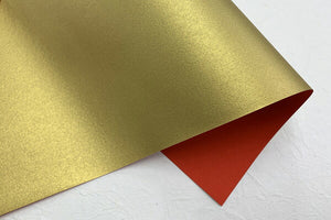 Double Face Paper Gold and Red