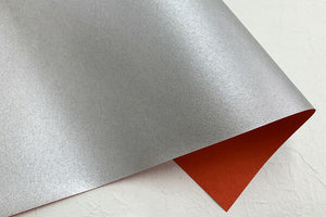 Double Face Paper Silver and Red