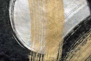 Brush Stroke Design Paper Black and Gold