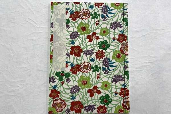 Watoji Note Book 2024 Winter 18x26 Katazome Flower