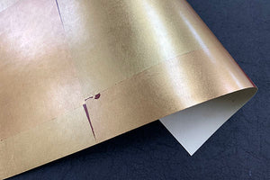 Metallic Paper 2025 Autumn 02 Gold color on dark red