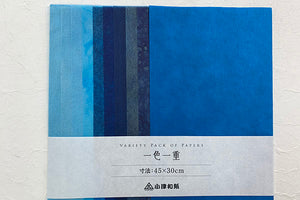 Variety Pack of Toned Papers 10pcs set Blue
