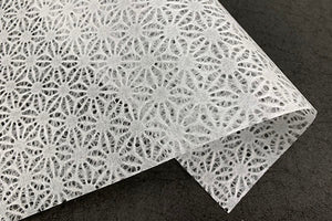 Rayon Rakusui paper Hemp Leaf White 10m