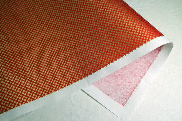 Yuzen Paper Ichimatsu Red&Gold 3mm 27-68